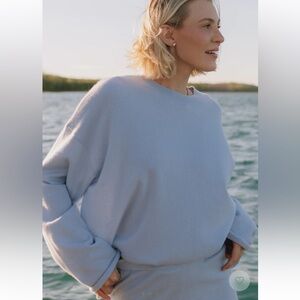 Daily Drills Light Blue Cashmere Sweater and Pants set - M/L NWT